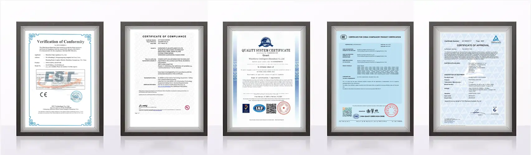 Wisemirror certifications Wisemirror certifications