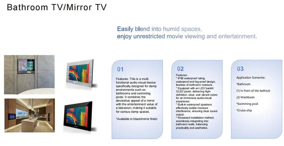 Bathroom Mirror TV details