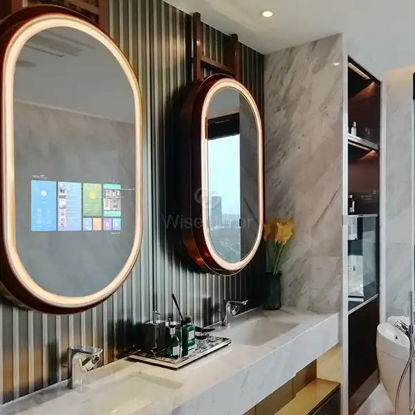 oval touchscreen smart mirror oval touchscreen smart mirror