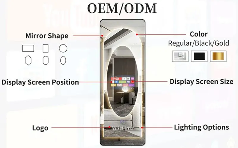 OEM bathroom mirror TV