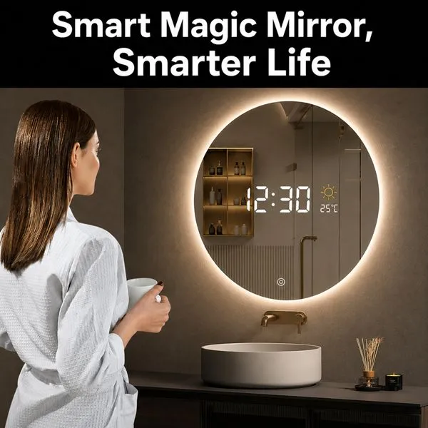 wall-mounted smart mirror 