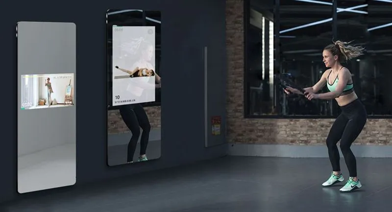 Interactive  smart gym mirror