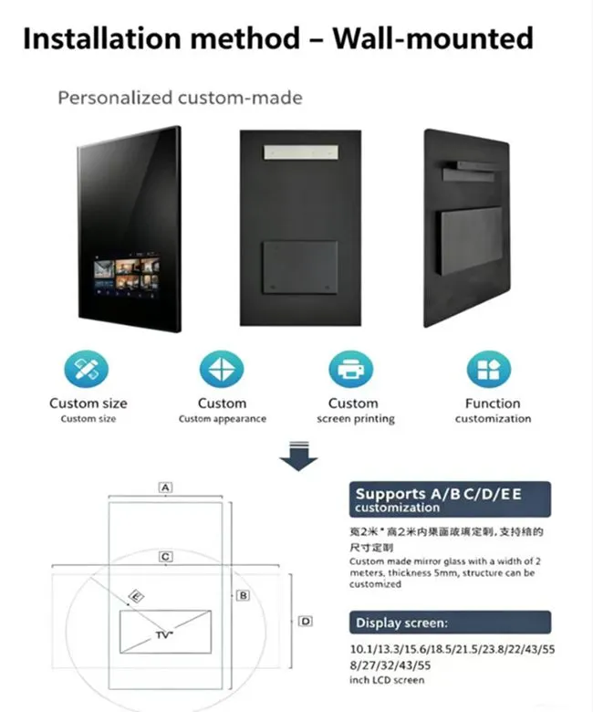 custom Commercial Smart Workout Mirror custom Commercial Smart Workout Mirror