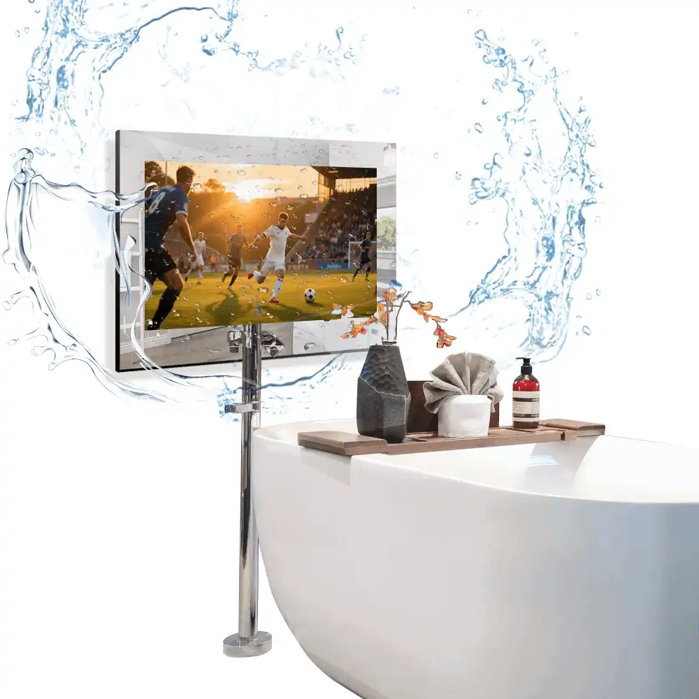 How a Bathroom Mirror TV Enhances Luxury Bathroom Design?